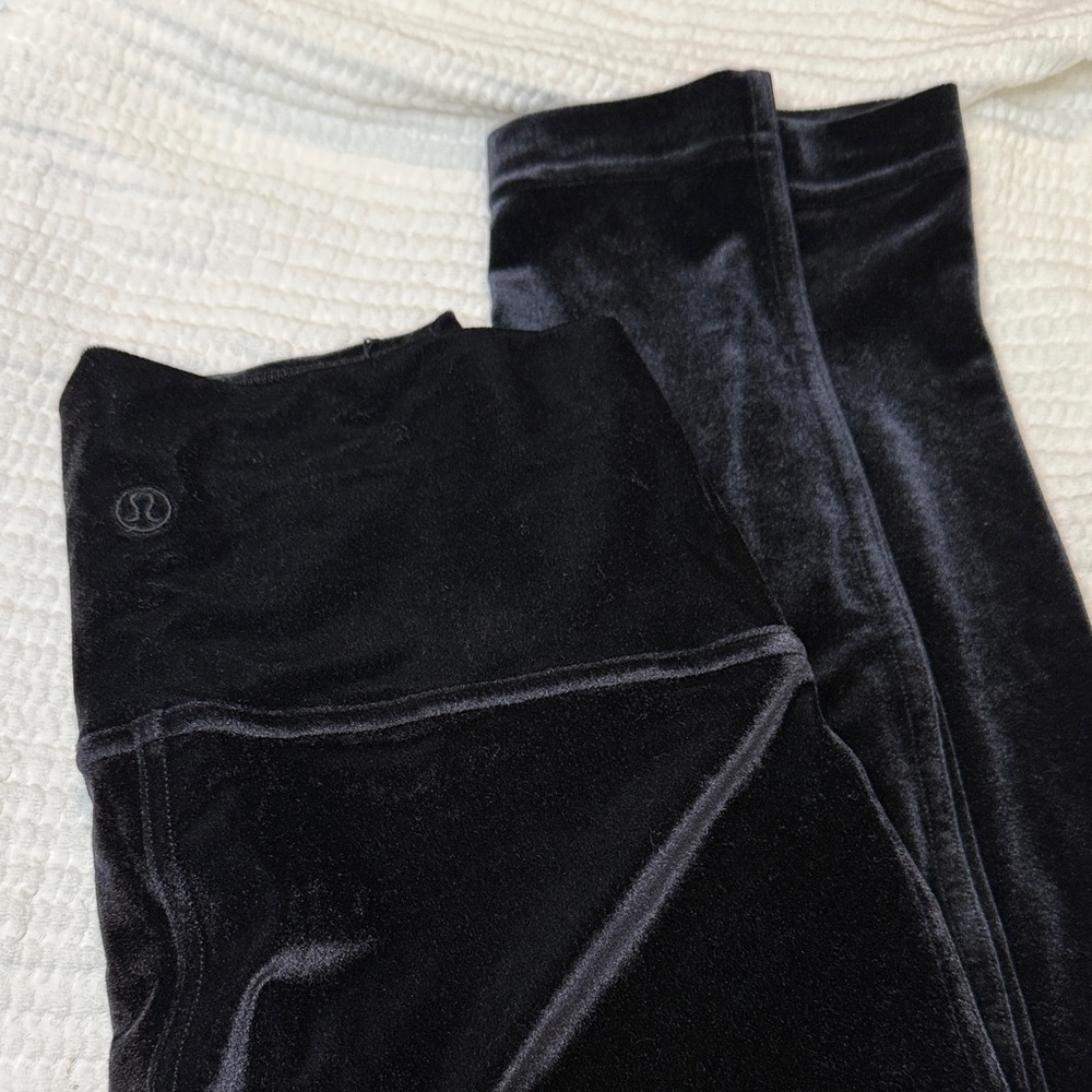 Lululemon Black Velvet Leggings Ankle. 27’’ from inseam